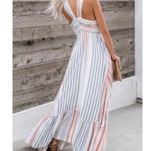 Angel Island Striped Maxi Dress